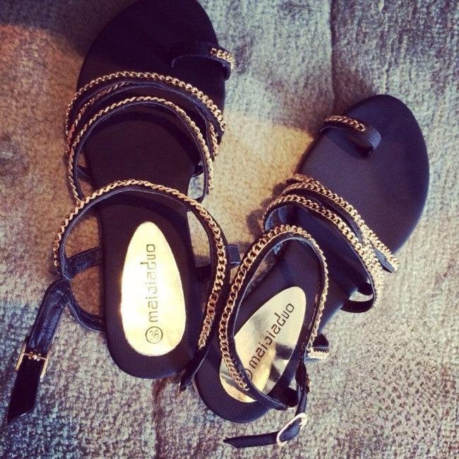 Sandalo Chain dettaglio catena lucida — Dream Shop