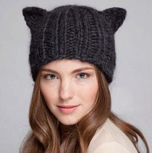 Cappellino Cat Ears Nero vista frontale | Dream Shop