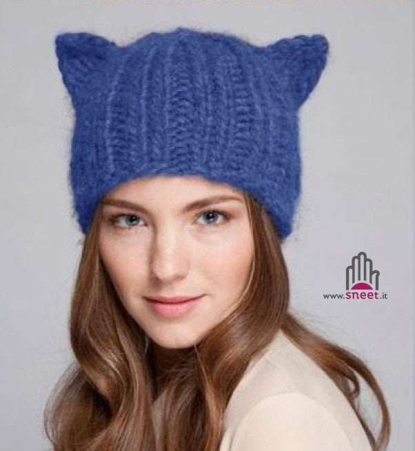 Gorro con orejas de gato