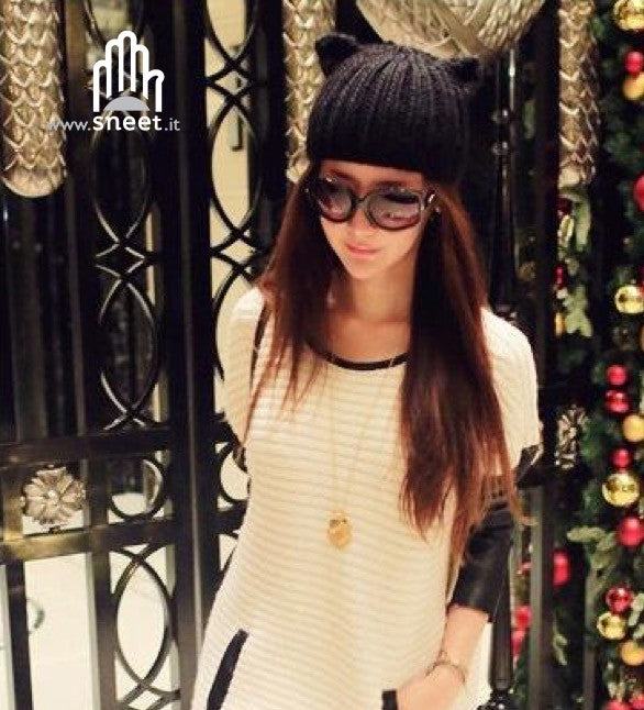 Gorro con orejas de gato