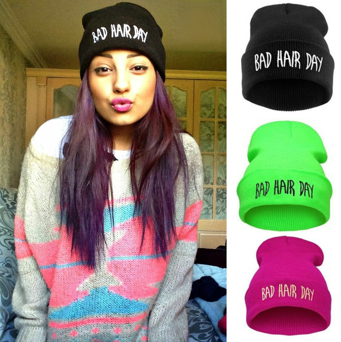 Cappellino Bad Hair Day - versione nero | Dream Shop