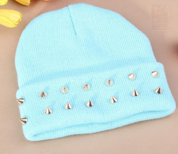 Cappellino borchie Giallo neon vista frontale | Dream Shop