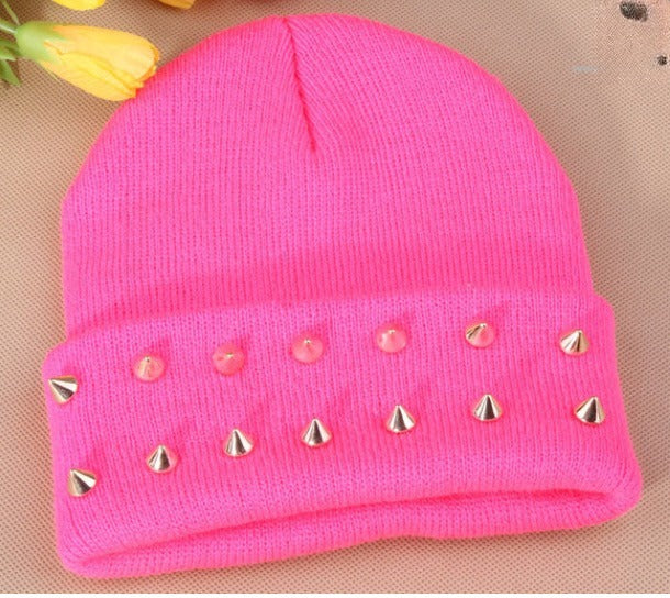 Cappellino borchie Azzurro chiaro vista frontale | Dream Shop