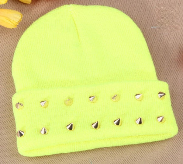 Cappellino borchie Azzurro scuro vista frontale | Dream Shop
