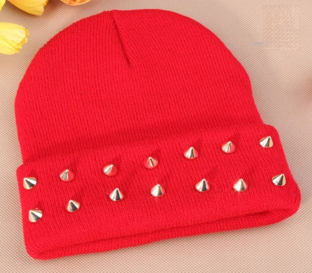Cappellino borchie Nero vista frontale | Dream Shop