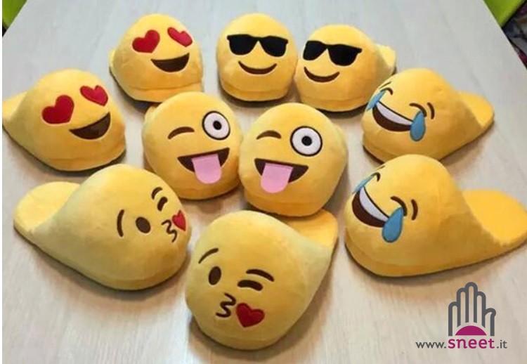Adult emoticons slippers