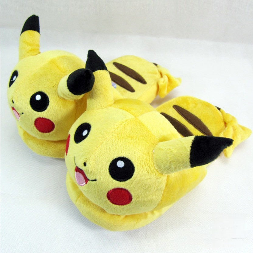 Ciabatte Pikaciu imbottite peluche personaggio giallo — Dream Shop