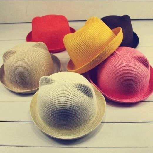 Bombetta orecchie in paglia - cappello estivo con orecchie | Dream Shop