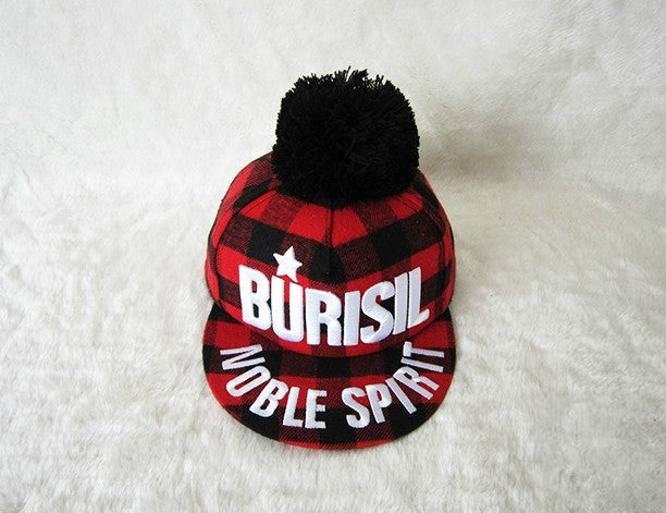 Cappellino Burisil in tweed con visiera e pon-pon Dream Shop