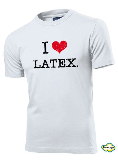 T-shirt I love Latex
