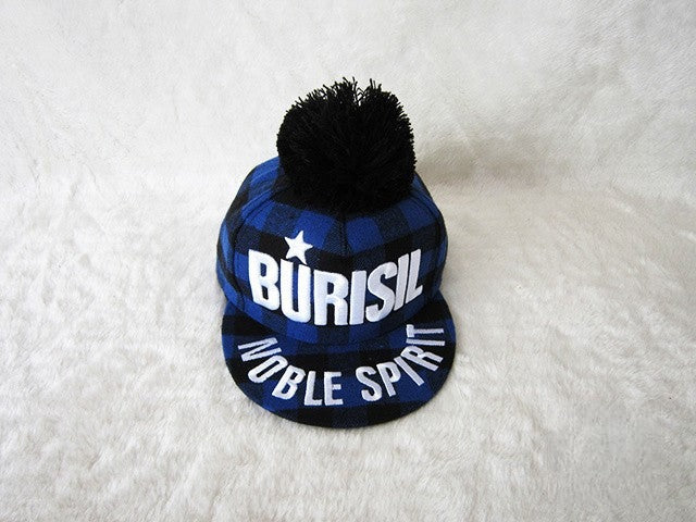 Cappellino Burisil tweed blu-nero