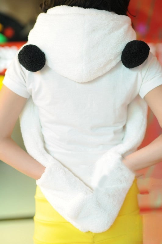Copricapo Bear Panda Bianco vista frontale | Dream Shop