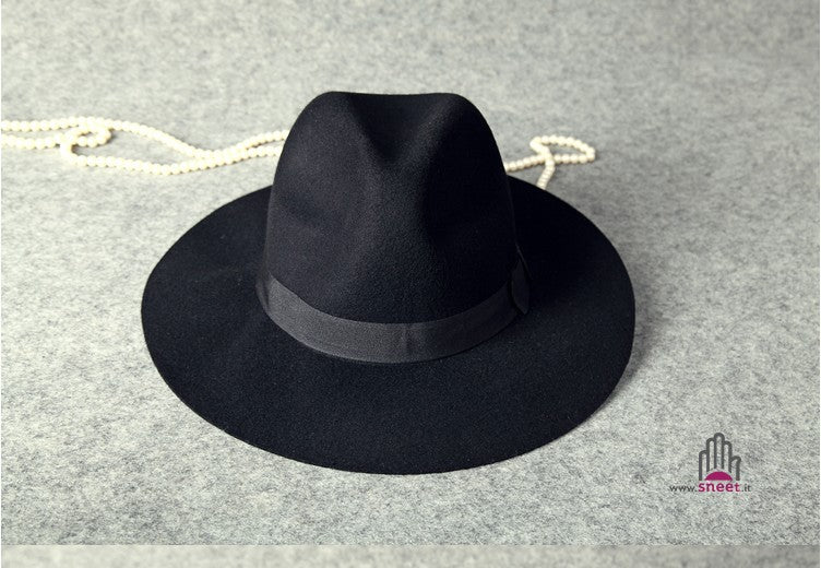 Cappello Cheryl bordeaux a tesa larga