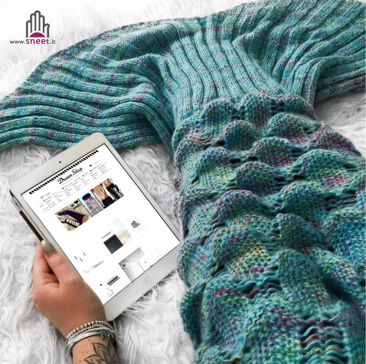 Manta de cola de sirena para adultos