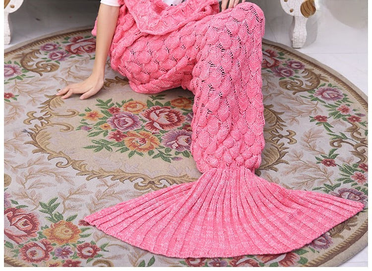 Coperta coda sirena rossa