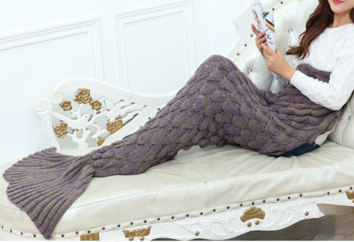 Mermaid Tail Blanket Top View of All Colors — Dream Shop