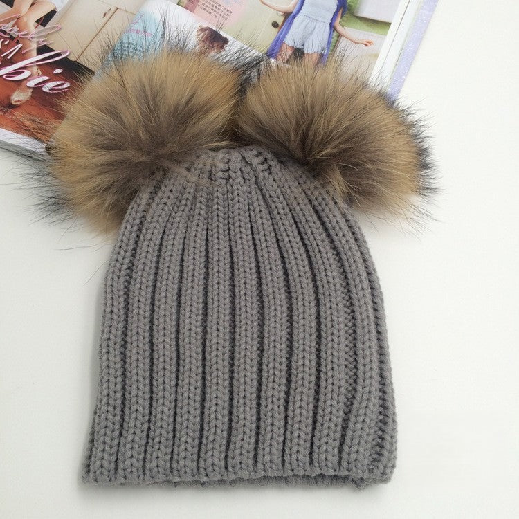 Cappellino double pon-pon - versione bianco | Dream Shop