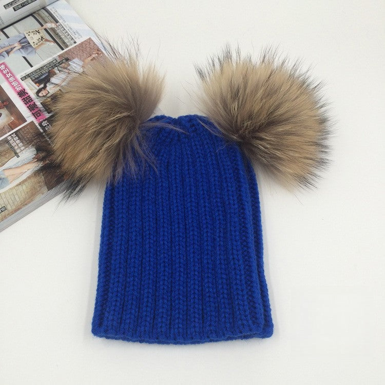 Cappellino double pon-pon - dettaglio cotone | Dream Shop