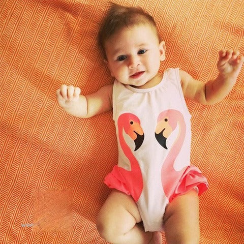 Worn flamingo baby bodysuit — Dream Shop