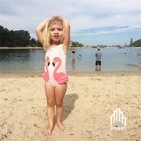 Baby flamingo bodysuit with snap closure — Dream Shop