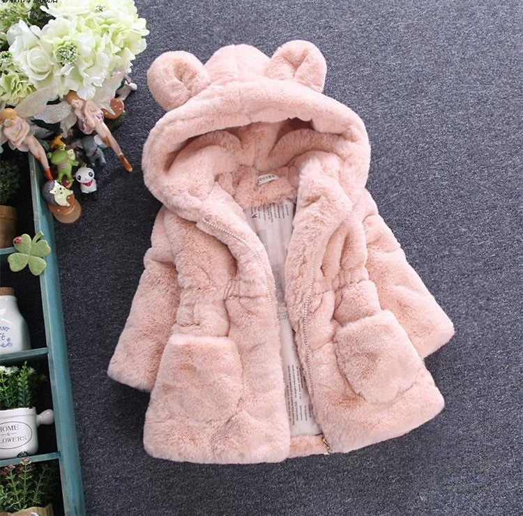 Pellicciotto bimbi bears rosa bambina sorridente — Dream Shop