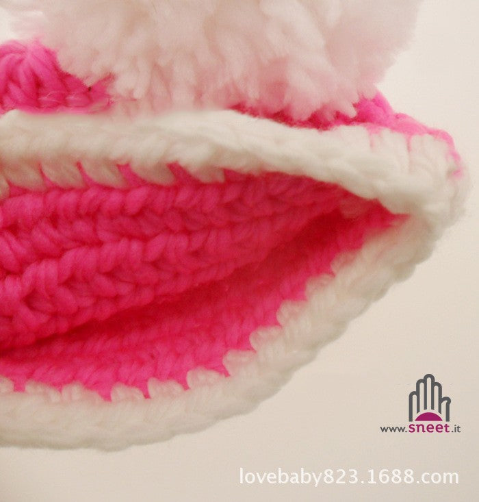 Double pon-pon-pon cap newborns