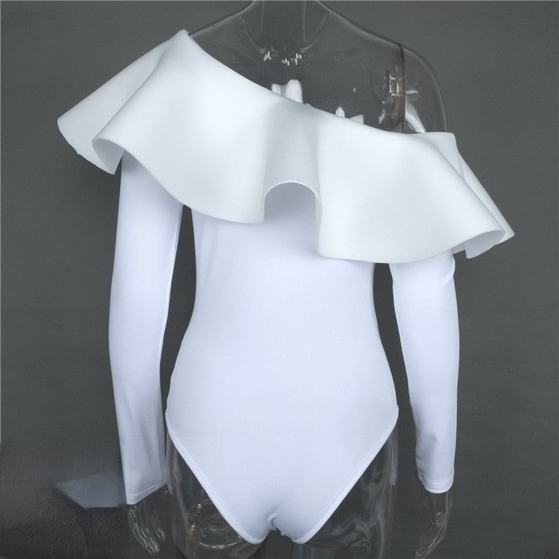 Body swinger nero abbinato a jeans a vita alta — Dream Shop