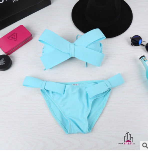 Bikini pink fiokko Arancione vista frontale | Dream Shop