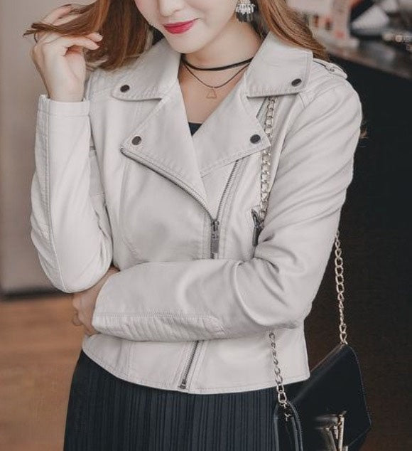 Chiodo ecopelle whaity bianco donna Dream Shop