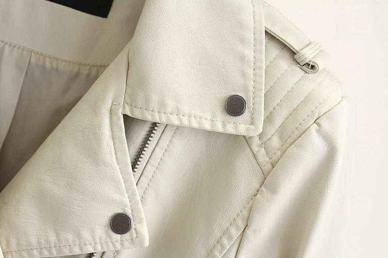 Chiodo ecopelle whaity bianco crema Dream Shop