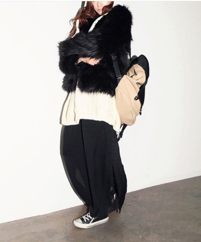 Pelliccia Giavy dettaglio pelo lungo — Dream Shop