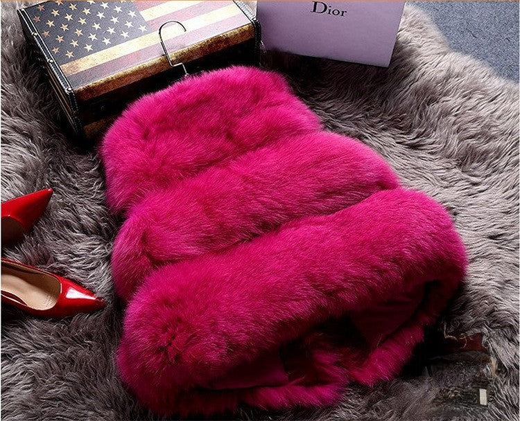Smanicato pelliccia Trejolie colore fucsia — Dream Shop