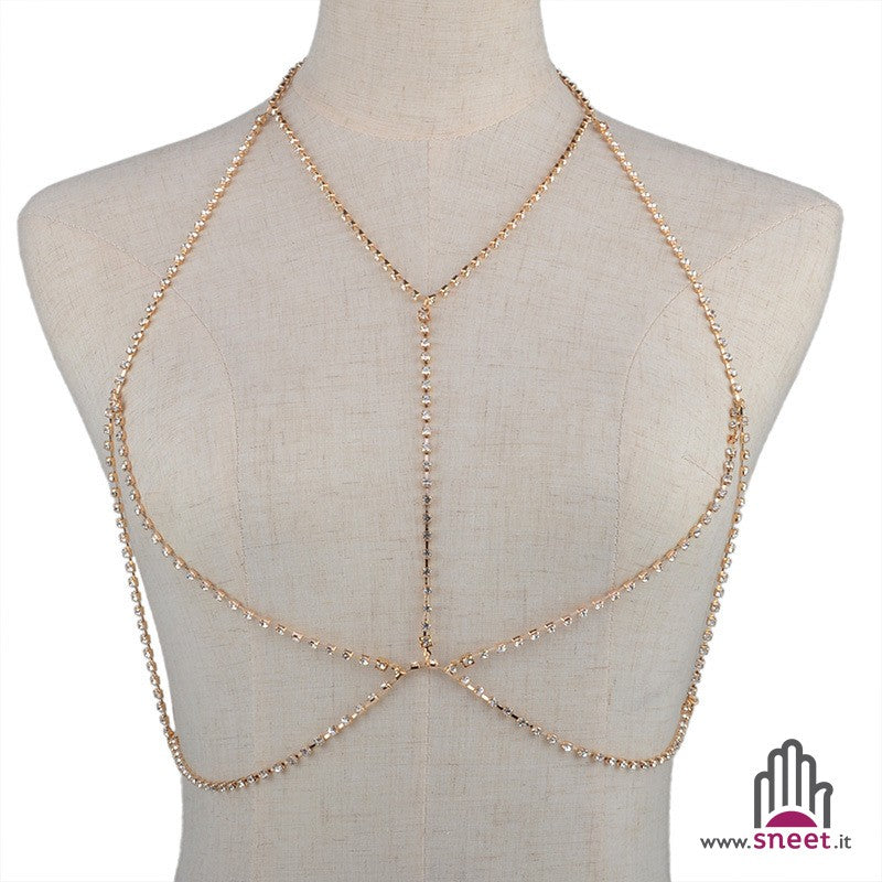 Bondage Bras Rhinestones