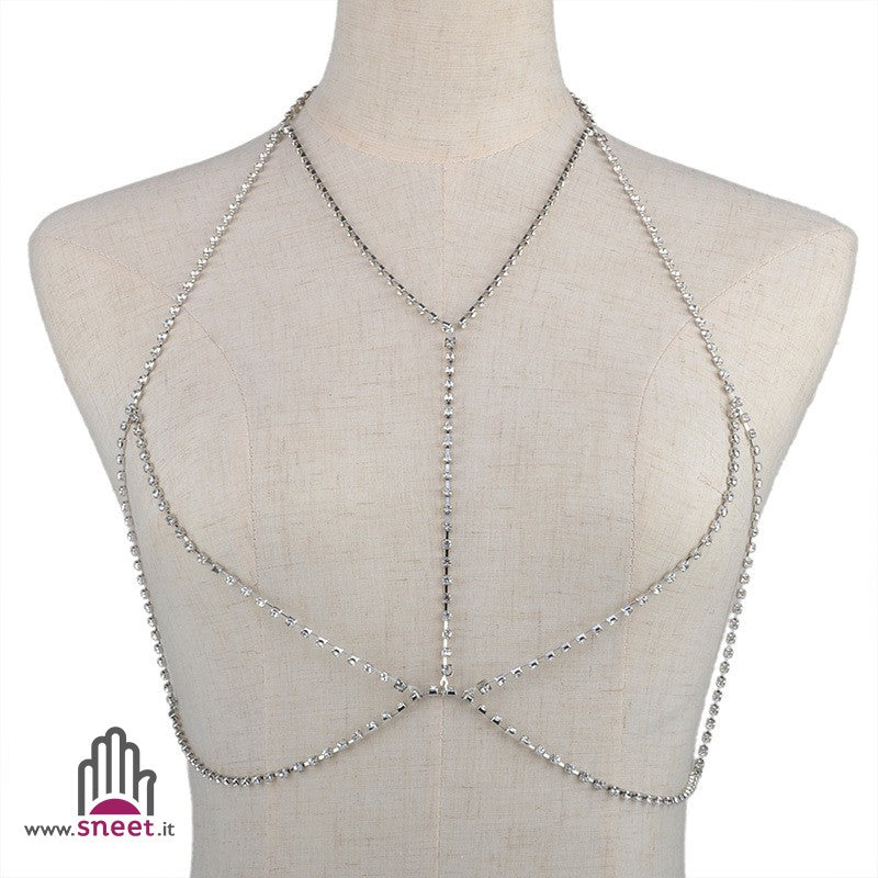 Bondage Bras Rhinestones