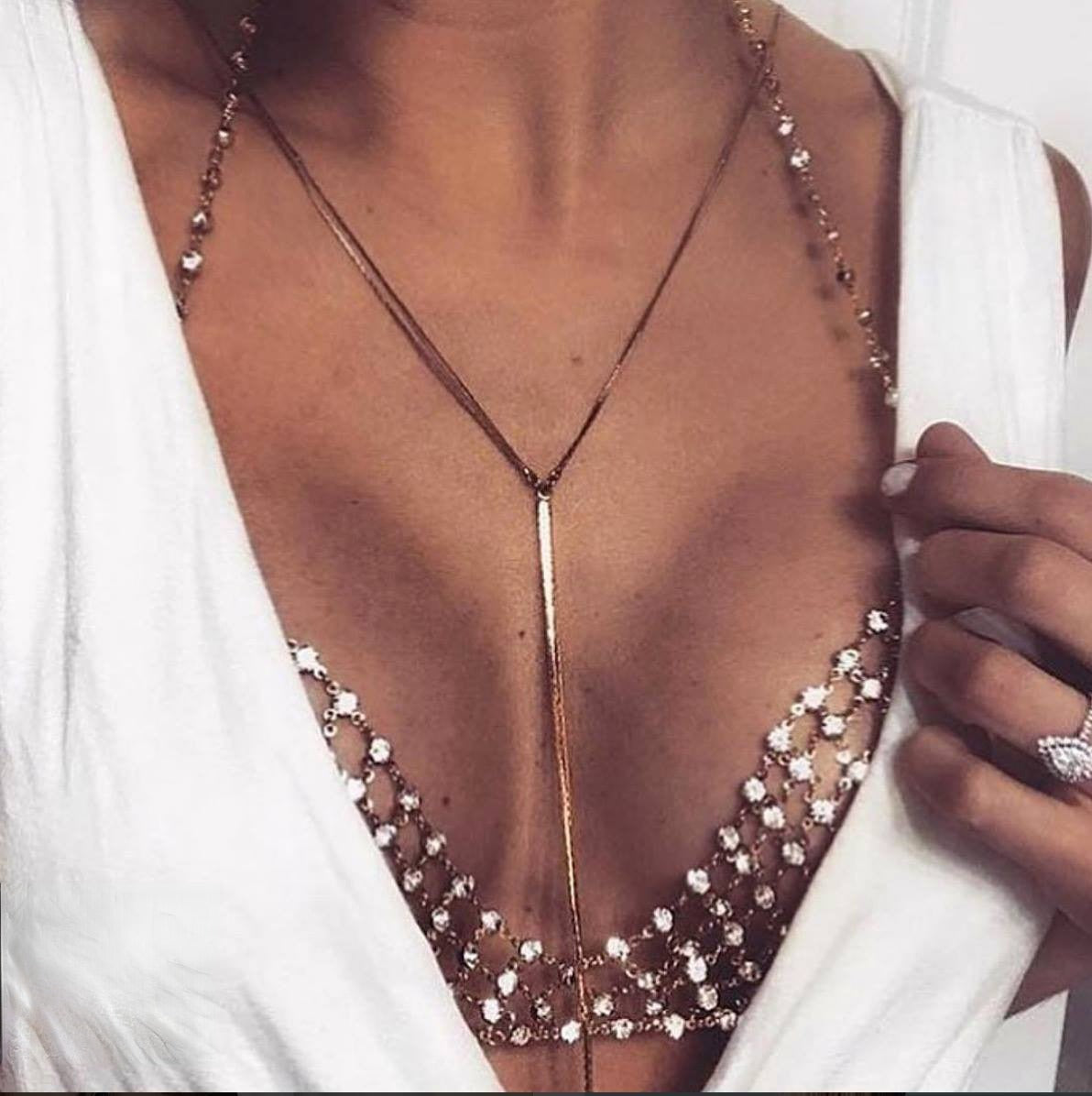 Reggiseno Missyh dettaglio strass dorati — Dream Shop