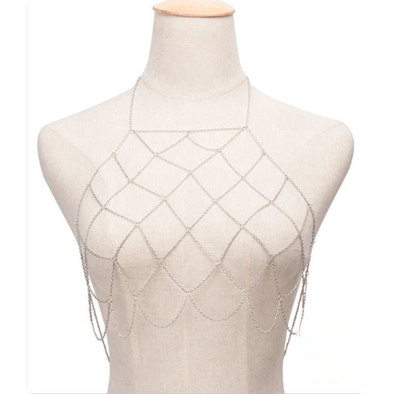 Top rete metallica Glasya — struttura gioiello busto | Dream Shop