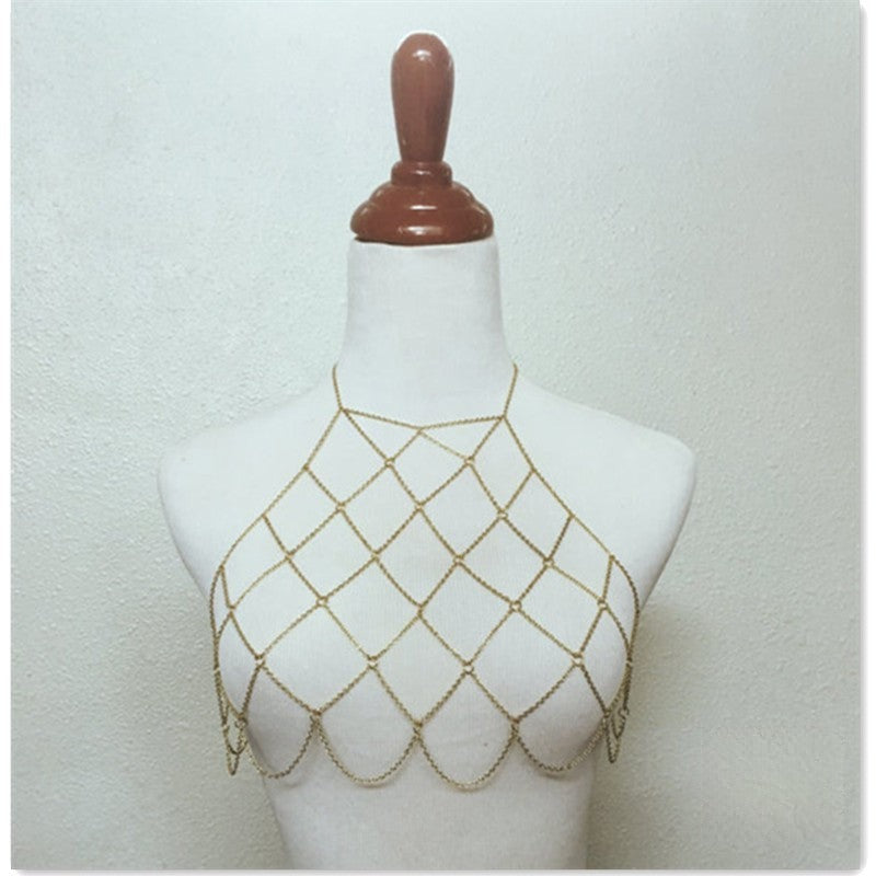 Top rete metallica Glasya — look lingerie gioiello | Dream Shop