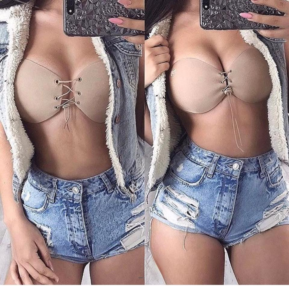 Reggiseno adesivo pushup invisible carne — dettaglio coppe | Dream Shop