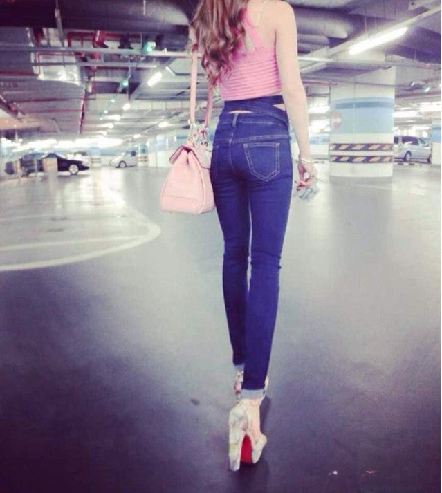 Treasure jeans vista laterale vita alta — Dream Shop