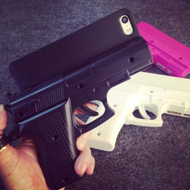 Cover pistola fucsia impugnatura in rilievo