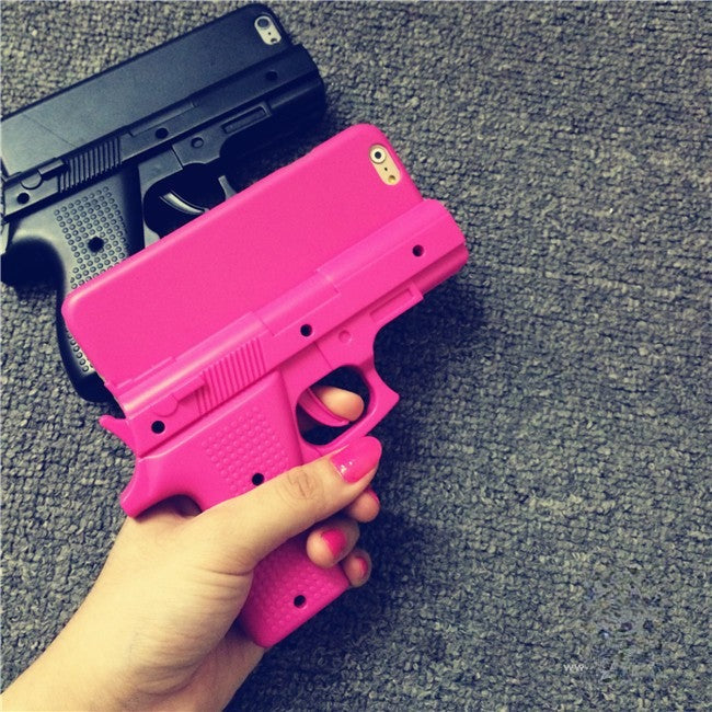 Cover pistola nera per iPhone