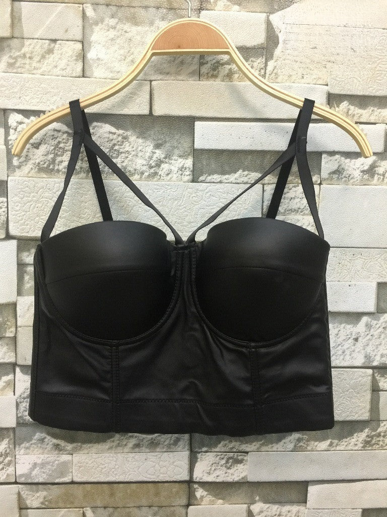 Crop Top Ecopelle Klora look fetish — Dream Shop