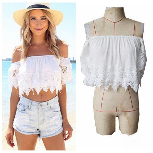Blusa pizzo Lossi dettaglio pizzo look completo — Dream Shop