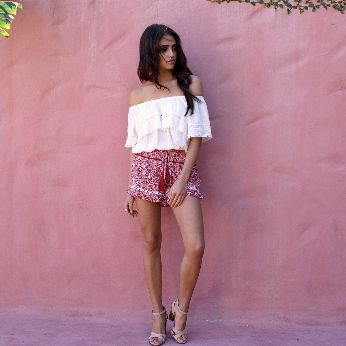 Blusa pizzo magda cotone plissettato dettaglio — Dream Shop