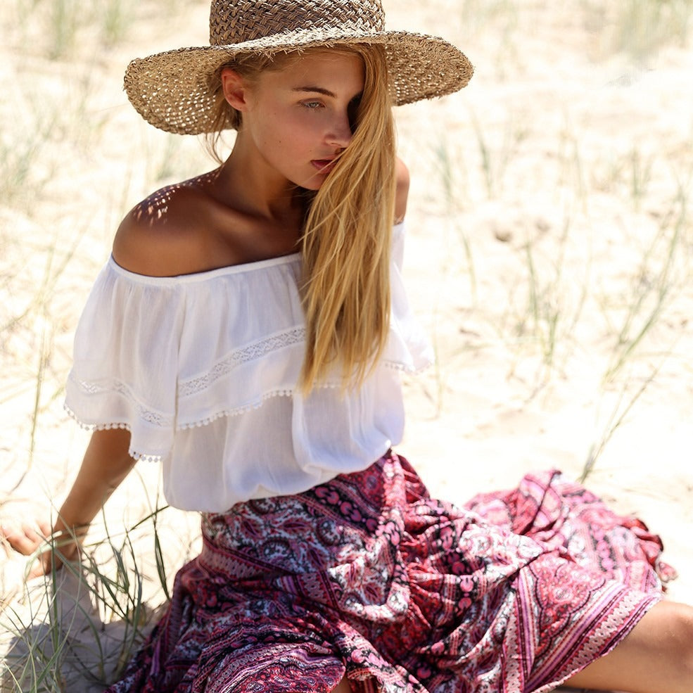 Blusa pizzo magda look boho completo — Dream Shop