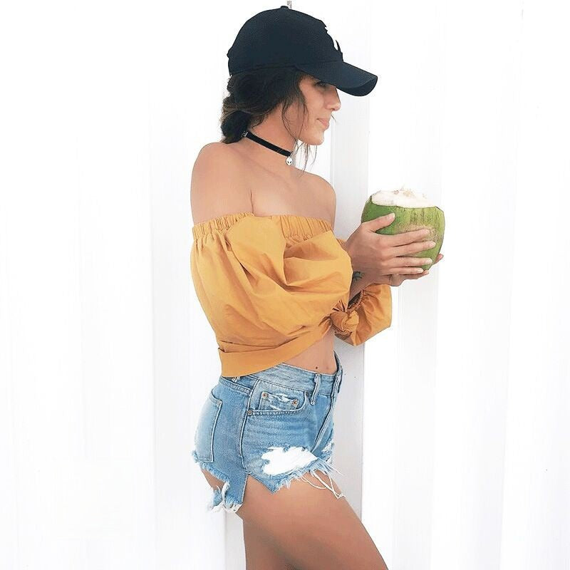 Blusa Senyp dettaglio manica a palloncino — Dream Shop