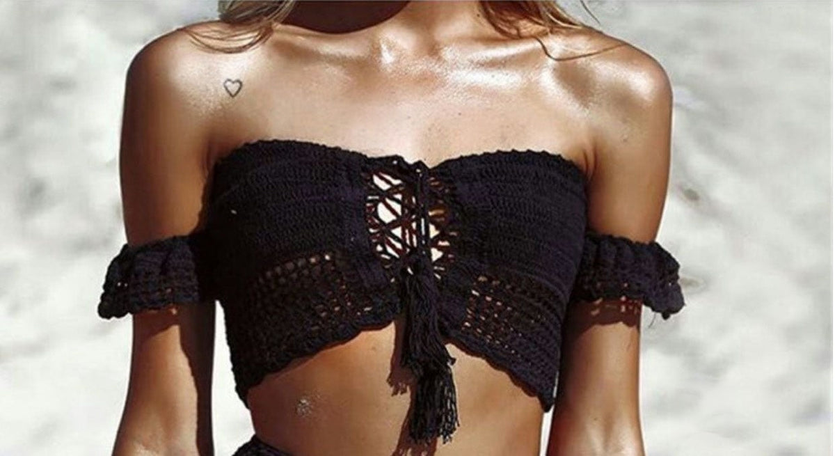 Top uncinetto Lorjana dettaglio lavorazione crochet — Dream Shop