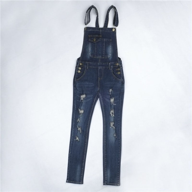 Salopette Tatjana denim dettaglio — Dream Shop