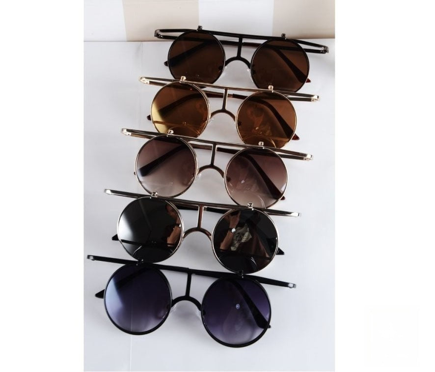 Brask Sunglasses vista frontale montatura tonda — Dream Shop