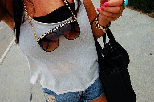Chain Sunglasses dettaglio lente sfumata — Dream Shop